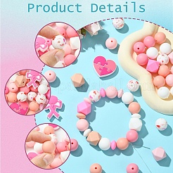 Набор силиконовых фокусных бусин&nbsp;SIL-YW0001-48