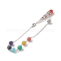 Смешанные природные драгоценные камни заостренные биолокационные маятники&nbsp;PALLOY-JF01986