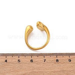 Кольцо из нержавеющей стали 304 открытое манжетное кольцо&nbsp;RJEW-Z082-01D-G