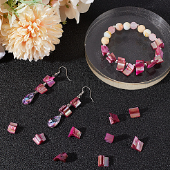 4 нити окрашенных натуральных пресноводных ракушек&nbsp;SHEL-BBC0001-14C