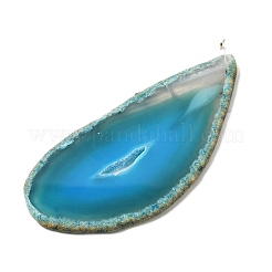 Чакра натуральный окрашенный агат кусок подвесной орнамент&nbsp;HJEW-R126-01I