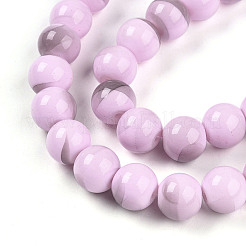 Выпечка окрашенные стеклянные бусины пряди&nbsp;DGLA-N013-10mm-08