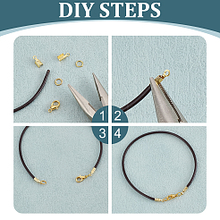 200шт 2 цвета латунные концы шнура&nbsp;KK-PH0012-89G