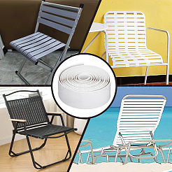 ПВХ сменные ремни с заклепками для ремонта шезлонгов и садовой мебели&nbsp;OCOR-WH0105-080B