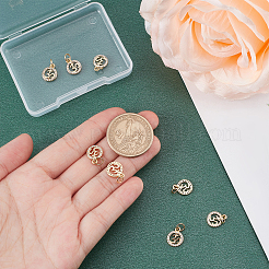 Латунные микропаве прозрачные кубические циркониевые подвески&nbsp;ZIRC-BBC0001-05G