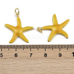 Латунные эмалевые подвески в виде морских звезд&nbsp;KK-I377-03G-B