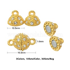 20 комплект 2-х цветных латунных магнитных застежек&nbsp;KK-CJ0001-85