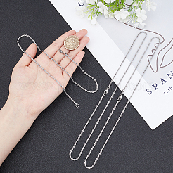 Подарок мужу на день святого валентина из нержавеющей стали 304 ожерелья унисекс веревочные цепочки ожерелья NJEW-UN0001-23P