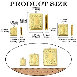 15шт 3 стиля латунные подвески-медальоны&nbsp;FIND-CJ0004-73