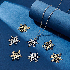 12 шт. подвески из нержавеющей стали 201 двух цветов&nbsp;STAS-UN0059-74