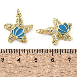 Латунные микропаве прозрачные подвески с фианитом&nbsp;KK-D221-08G-02