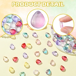 8 цвет прозрачный спрей окрашенные стеклянные бусины&nbsp;GLAA-FS0001-85