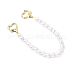 Декоративные цепочки для сумочки из круглых бусин из АБС-пластика с имитацией жемчуга&nbsp;HJEW-JM04460