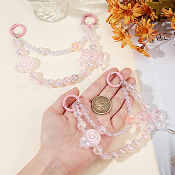 2 шт. подвеска-бантик из акрила в виде леденца&nbsp;DIY-BBC0002-27