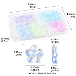 97.2 г двухцветных прозрачных акриловых бусин&nbsp;PACR-FS0001-07