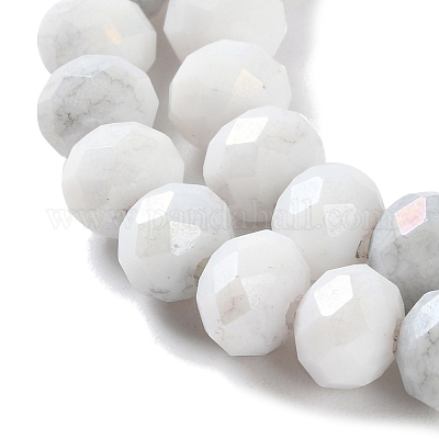 Стеклянные бусины с гальваническим покрытием  LAMP-S068-02D-1