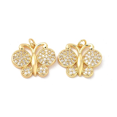 Латунные микро проложить кубического циркония подвески KK-H441-21G-1