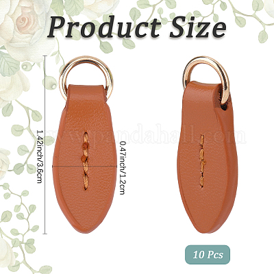 10 шт. головки молнии из коровьей кожи&nbsp;PURS-CL0001-19B-1