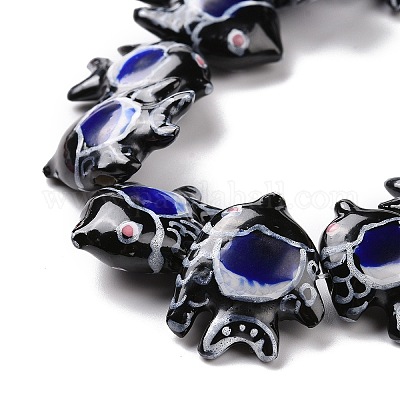 Фарфоровые бусины ручной работы&nbsp;LS-PORC-G002-54B-1