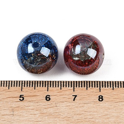 Светящиеся прозрачные смоляные бусины внутри цветка&nbsp;RESI-C070-09-1