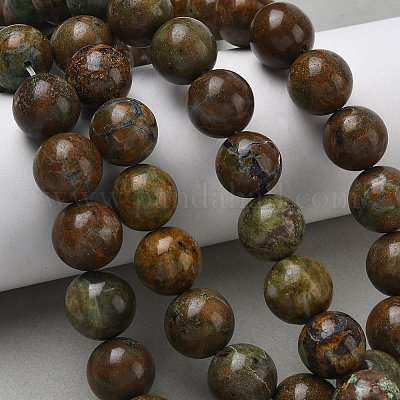 Естественный зеленый опал бисер нитей&nbsp;G-K365-F04-14mm-1