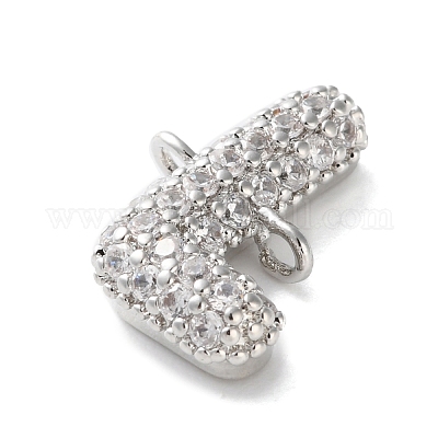 Латунные микро-паве кубические цирконии буквы соединения KK-I717-04L-P-1