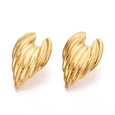 Серьги-гвоздики из нержавеющей стали 304 EJEW-N059-12G-1