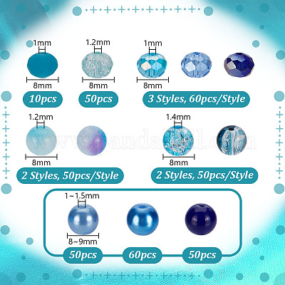 Наборы стеклянных бусин&nbsp;GLAA-GA0002-20C-1