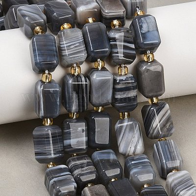 Природные Ботсвана агат бисер нитей&nbsp;G-P611-A01-02-1