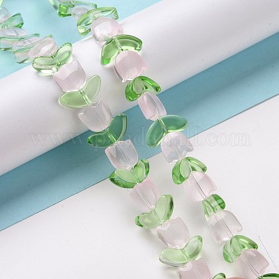 Прозрачные стеклянные бусины&nbsp;LAMP-H061-02C-1