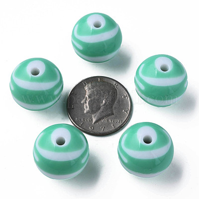 Непрозрачные полосатые акриловые бусины&nbsp;MACR-S373-27C-11-1