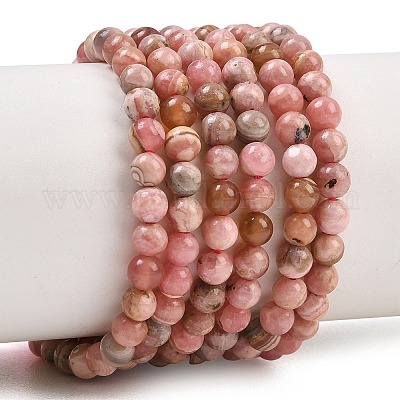 Природные родонит бисер нитей&nbsp;G-H337-A01-01-1