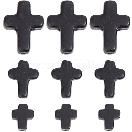 90шт 3 стиля синтетические бирюзовые бусины TURQ-SC0001-21B-1