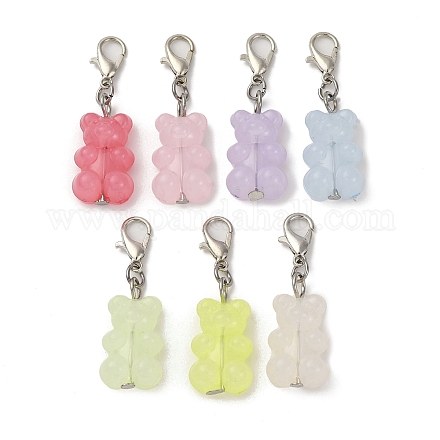 Медвежонок акриловые подвесные украшения HJEW-JM03465-1