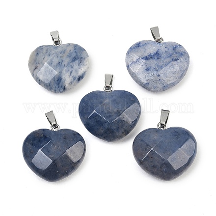 Подвески из натурального голубого авантюрина (окрашенного и нагретого) G-A281-02P-07-1