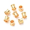 Brass Beads, Column, Rack Plating, Long-Lasting Plated, Cadmium Free & Lead Free, Real 24K Gold Plated, 4.5x4mm, Hole: 2.7mm