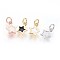 Enamel Brass Charms, Star, Mixed Color, 10x7x2mm, Hole: 3mm