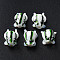 Handmade Lampwork Beads, Frog, White, 14.5~15.5x11~13x9mm, Hole: 1.2mm