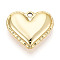 Acrylic Pendants, Heart Charms, Gold, 30.5x34.5x8~8.5mm, Hole: 2.5mm