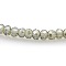 Pearl Luster Plated Faceted Rondelle Glass Beads Strands, Slate Gray, 3x2mm, Hole: 1mm, about 198pcs/strand, 15.7 inch
