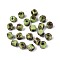 Baking Paint Glass Seed Beads, Column, Round Hole, Light Green, 4~4.5x3.5~4mm, Hole: 0.9~1mm, about 455pcs/50g