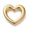 Ion Plating(IP) 304 Stainless Steel Linking Rings, Heart, Real 18K Gold Plated, 15.5x17.5x2.3mm, Hole: 8x11mm