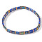 Vintage Ethnic Style Glass Seed Beads Stretch Bracelets for Women, Rectangle, Mixed Color, Inner Diameter: 6-1/4 inch(16cm)~6-1/2 inch(16.5cm)
