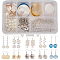 DIY Earring Making, with Shell Pendants, Glass Pearl Beads, Alloy Pendants, Iron Twisted Chains and Brass Earring Hooks, Mixed Color, 11x7x3cm