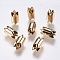 Brass Beads, Column, Real 18K Gold Plated, 15x8x8mm, Hole: 1x2mm