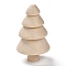 Unfinished Wood, 3D Tree, Children Painting Toy, BurlyWood, 3.3x5.7cm