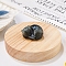 Natural Labradorite Display Decorations, Reiki Energy Stone Figurine, Sleeping Cat, 33.5x39x23.5mm