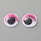 Resin Doll Craft Eye, for Toy DIY Accessories, Hot Pink, 15x4.5mm