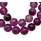 Natural Agate Beads, Dyed, Round, Fuchsia, Size: about 6mm in diameter, hole: 1mm, 63pcs/strand, 14.5 inch