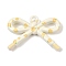 Opaque Printed Acrylic Pendants, Bowknot, Yellow, 34x48x9mm, Hole: 3.3mm